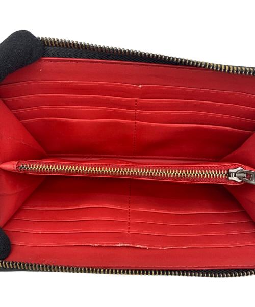 Christian Louboutin（クリスチャン・ルブタン）Christian Louboutin (クリスチャン・ルブタン) ラウンドファスナー長財布 ホワイト×ブラックの古着・服飾アイテム