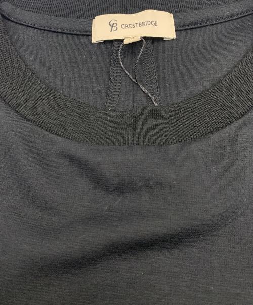 CRESTBRIDGE（クレストブリッジ）CRESTBRIDGE (クレストブリッジ) バックチェック切替ラグランポンチワンピース ブラック サイズ:Mの古着・服飾アイテム