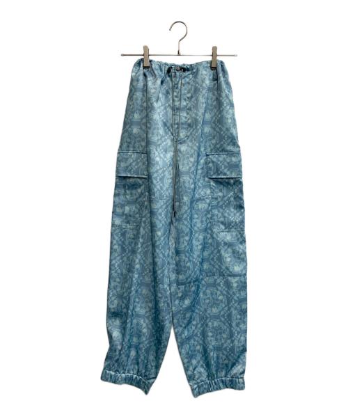 Chroma Swash（クロマスウォッシュ）Chroma Swash (クロマスウォッシュ) サテンアーミーパンツ スカイブルーの古着・服飾アイテム