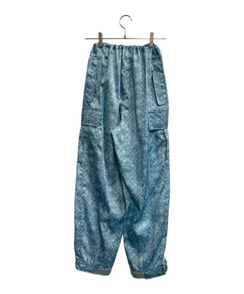 Chroma Swash（クロマスウォッシュ）Chroma Swash (クロマスウォッシュ) サテンアーミーパンツ スカイブルーの古着・服飾アイテム