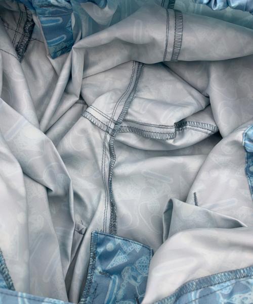 Chroma Swash（クロマスウォッシュ）Chroma Swash (クロマスウォッシュ) サテンアーミーパンツ スカイブルーの古着・服飾アイテム