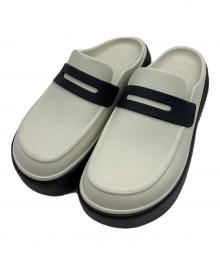crocs（クロックス）の古着「ストンプハイシャインローファー」｜ホワイト×ブラック