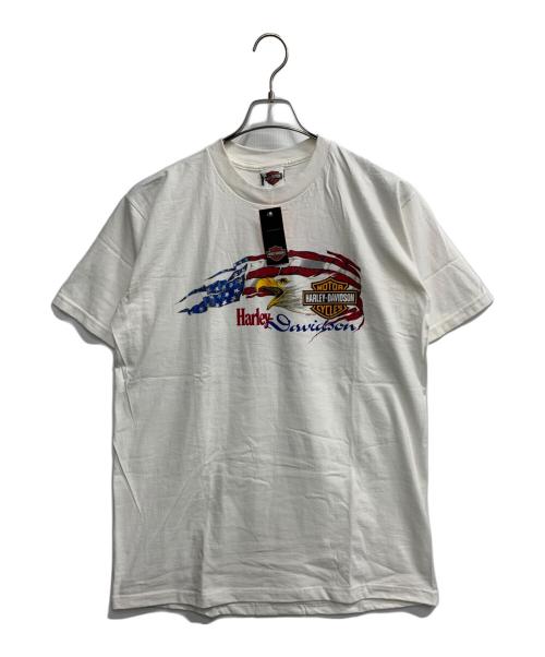 HARLEY-DAVIDSON（ハーレーダビッドソン）HARLEY-DAVIDSON (ハーレーダビッドソン) HOLOUBEK (ホロウベック) 00’sプリントTシャツ ホワイト サイズ:Lの古着・服飾アイテム