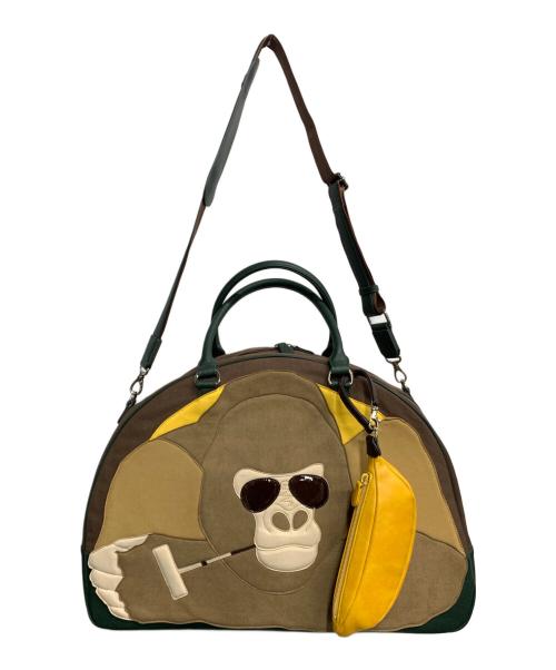 KITAMURA（キタムラ）KITAMURA (キタムラ) ボストンバッグ ゴリラ モチーフ グリーンの古着・服飾アイテム