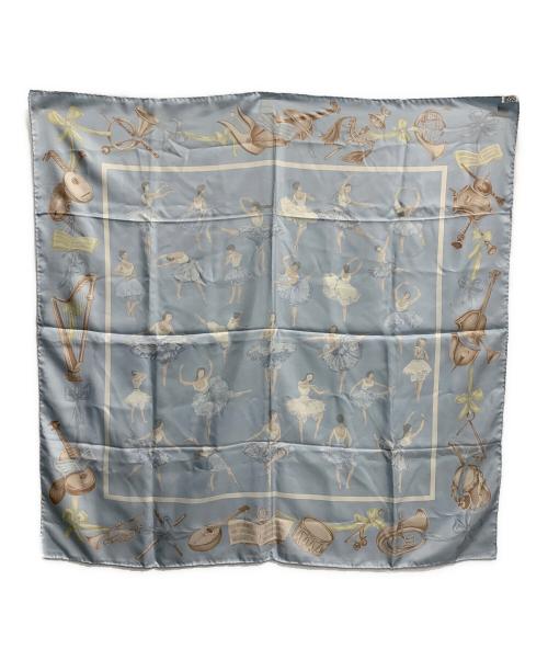 HERMES（エルメス）HERMES (エルメス) シルクスカーフ ライトブルーの古着・服飾アイテム