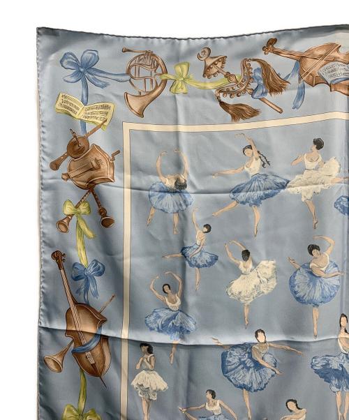 HERMES（エルメス）HERMES (エルメス) シルクスカーフ ライトブルーの古着・服飾アイテム