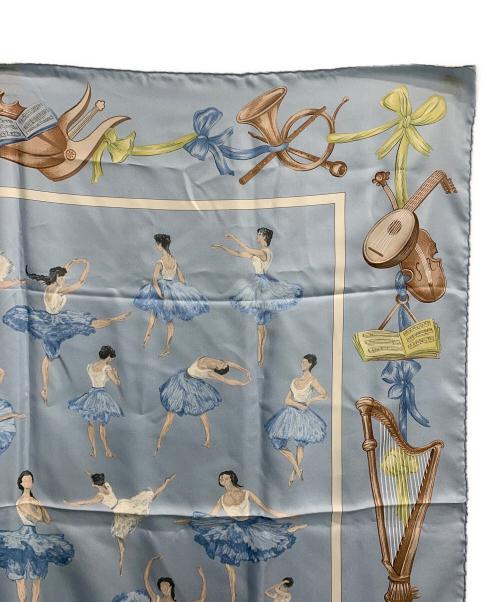 HERMES（エルメス）HERMES (エルメス) シルクスカーフ ライトブルーの古着・服飾アイテム