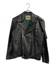 KADOYA（カドヤ）の古着「レザーライダースジャケット」｜ブラック
