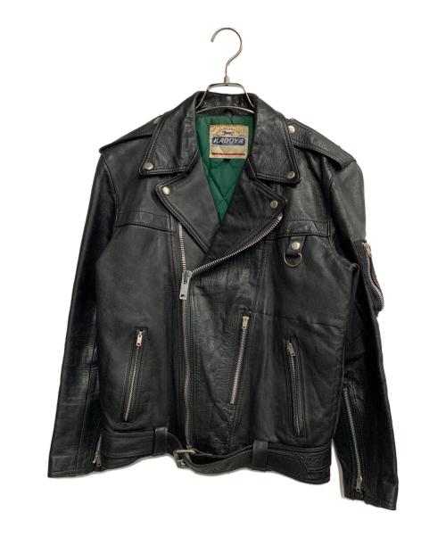 KADOYA（カドヤ）KADOYA (カドヤ) レザーライダースジャケット ブラック サイズ:Lの古着・服飾アイテム