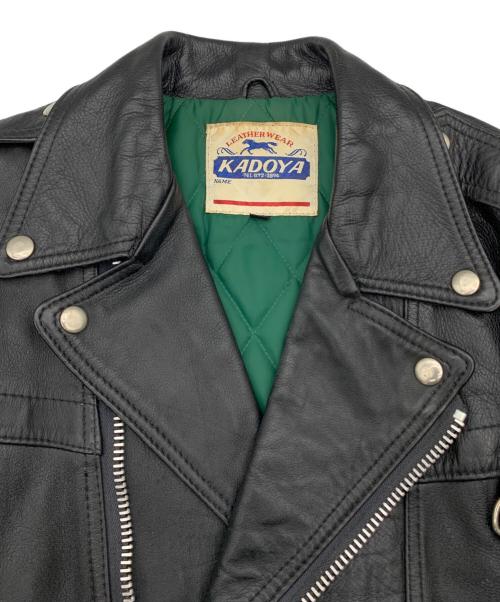 KADOYA（カドヤ）KADOYA (カドヤ) レザーライダースジャケット ブラック サイズ:Lの古着・服飾アイテム