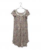 nanadecorナナデェコール）の古着「リバティプリントアネモネドレス」｜ホワイト×ピンク