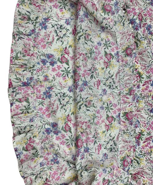 nanadecor（ナナデェコール）nanadecor (ナナデェコール) リバティプリントアネモネドレス ホワイト×ピンク サイズ:記載なしの古着・服飾アイテム