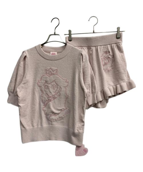 gelato pique（ジェラートピケ）gelato pique (ジェラートピケ) ピーチコレクション プルオーバー&ショートパンツセット ピンク サイズ:Fの古着・服飾アイテム
