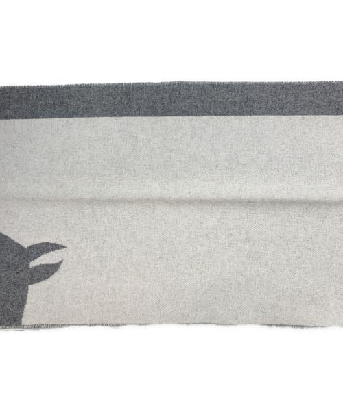 HERMES（エルメス）HERMES (エルメス) マフラー カシミヤ グレーの古着・服飾アイテム