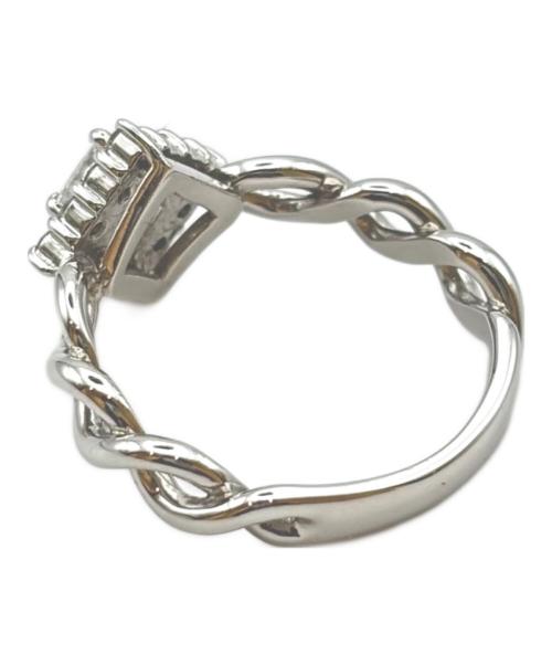 prefito（プレフィート）prefito (プレフィート) Platinum Square Diamond Ring プラチナスクエアダイヤリング サイズ:11号の古着・服飾アイテム