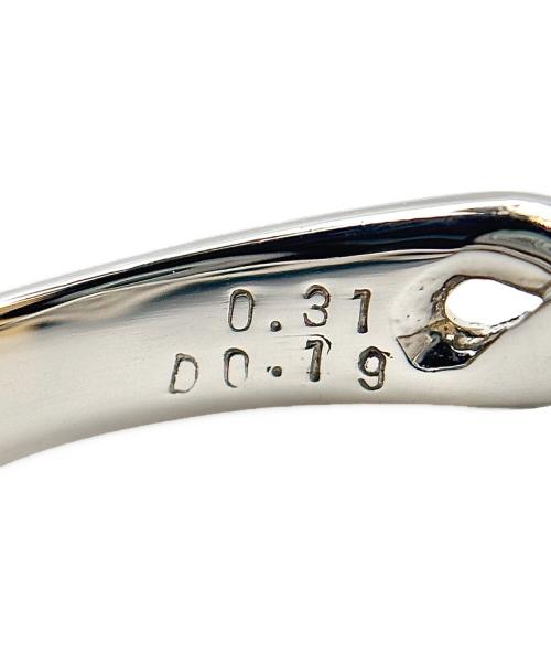 prefito（プレフィート）prefito (プレフィート) Platinum Square Diamond Ring プラチナスクエアダイヤリング サイズ:11号の古着・服飾アイテム