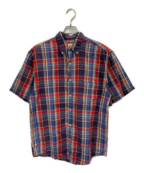 Eddie Bauer（エディーバウアー）Eddie Bauer (エディーバウアー) 90'sボタンダウンシャツ レッド×ブルー サイズ:Sの古着・服飾アイテム