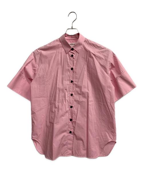 ENFOLD（エンフォルド）ENFOLD (エンフォルド) 5分袖ビッグシャツ ピンク サイズ:38の古着・服飾アイテム