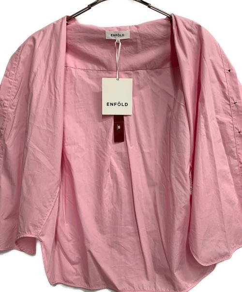 ENFOLD（エンフォルド）ENFOLD (エンフォルド) 5分袖ビッグシャツ ピンク サイズ:38の古着・服飾アイテム