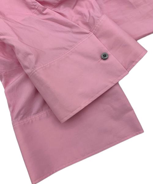 ENFOLD（エンフォルド）ENFOLD (エンフォルド) 5分袖ビッグシャツ ピンク サイズ:38の古着・服飾アイテム