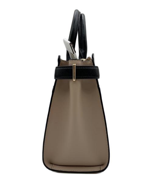 Kate Spade（ケイトスペード）Kate Spade (ケイトスペード) ステイシー カラーブロック ラージ サッチェル ベージュ×ブラックの古着・服飾アイテム