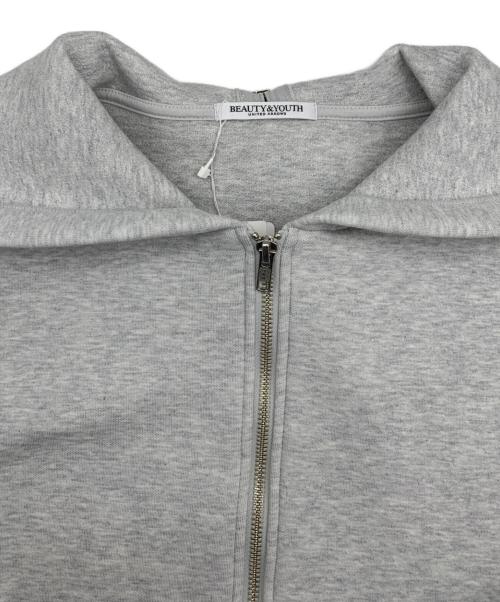 BEAUTY&YOUTH（ビューティーアンドユース）BEAUTY&YOUTH (ビューティーアンドユース) フロントジップ フーディーパーカー ライトグレー サイズ:Sの古着・服飾アイテム