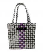 MARNIマルニ）の古着「BOX BASKET BORSA」｜ホワイト×パープル
