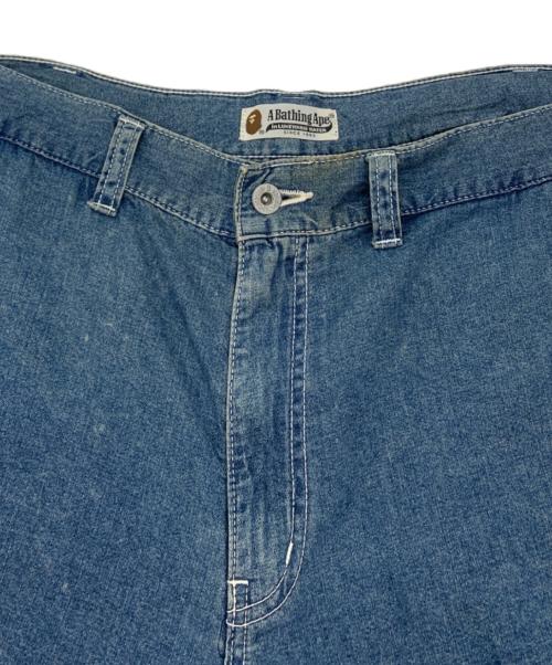 A BATHING APE（ア ベイシング エイプ）A BATHING APE (ア ベイシング エイプ) デニムハーフパンツ インディゴ サイズ:XLの古着・服飾アイテム