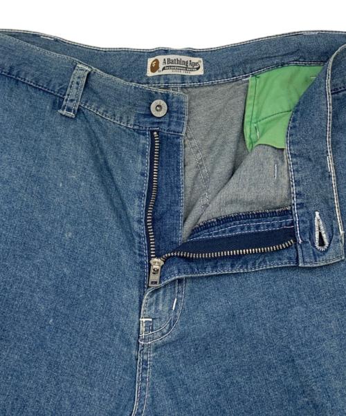 A BATHING APE（ア ベイシング エイプ）A BATHING APE (ア ベイシング エイプ) デニムハーフパンツ インディゴ サイズ:XLの古着・服飾アイテム