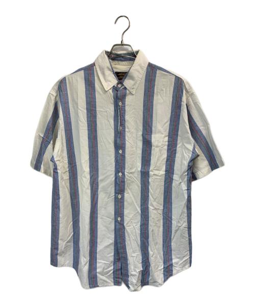 Eddie Bauer（エディーバウアー）Eddie Bauer (エディーバウアー) ヴィンテージシャツ ホワイト×ブルー サイズ:XLの古着・服飾アイテム