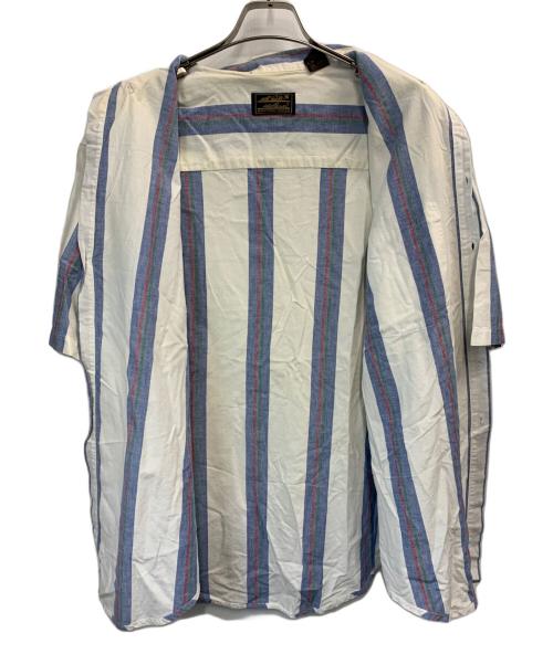 Eddie Bauer（エディーバウアー）Eddie Bauer (エディーバウアー) ヴィンテージシャツ ホワイト×ブルー サイズ:XLの古着・服飾アイテム