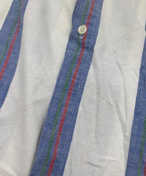 Eddie Bauer（エディーバウアー）Eddie Bauer (エディーバウアー) ヴィンテージシャツ ホワイト×ブルー サイズ:XLの古着・服飾アイテム