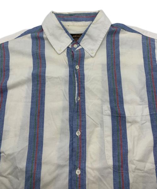 Eddie Bauer（エディーバウアー）Eddie Bauer (エディーバウアー) ヴィンテージシャツ ホワイト×ブルー サイズ:XLの古着・服飾アイテム