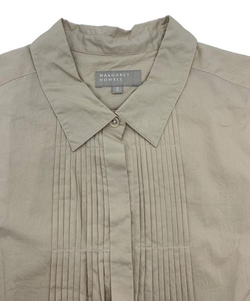 MARGARET HOWELL（マーガレットハウエル）MARGARET HOWELL (マーガレットハウエル) ピンタックシャツ ベージュ サイズ:3の古着・服飾アイテム