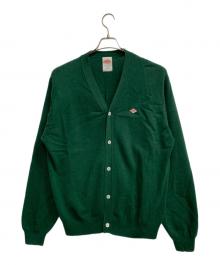 DANTON（ダントン）の古着「ラムウールVネックニットカーディガン」｜グリーン