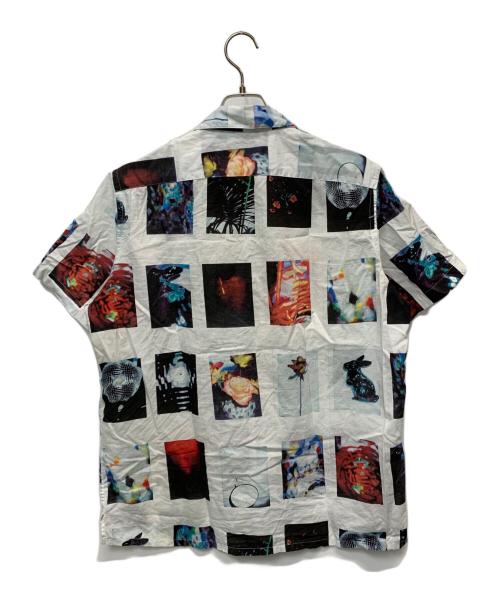 PS Paul Smith（ＰＳポールスミス）PS Paul Smith (ＰＳポールスミス) ブロッキンググラフィック プリントシャツ ホワイト サイズ:Lの古着・服飾アイテム