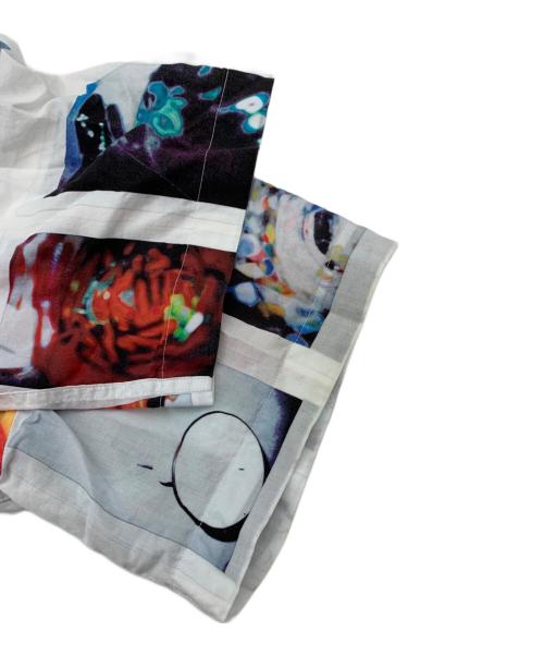 PS Paul Smith（ＰＳポールスミス）PS Paul Smith (ＰＳポールスミス) ブロッキンググラフィック プリントシャツ ホワイト サイズ:Lの古着・服飾アイテム