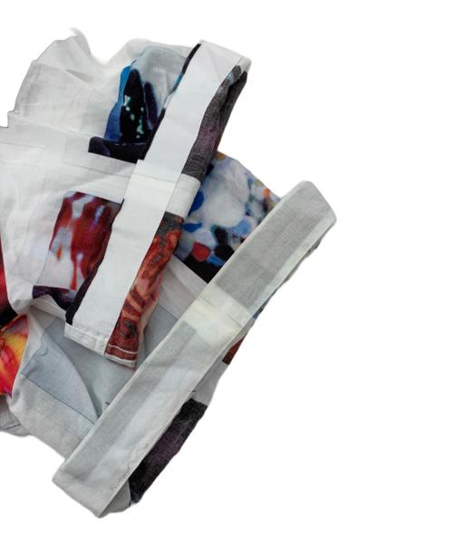 PS Paul Smith（ＰＳポールスミス）PS Paul Smith (ＰＳポールスミス) ブロッキンググラフィック プリントシャツ ホワイト サイズ:Lの古着・服飾アイテム