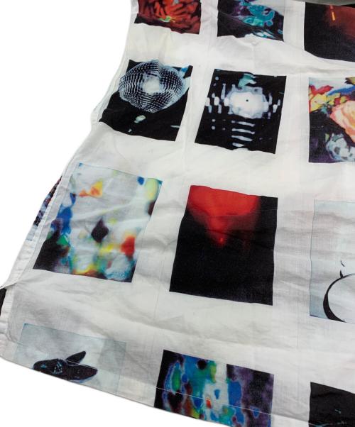 PS Paul Smith（ＰＳポールスミス）PS Paul Smith (ＰＳポールスミス) ブロッキンググラフィック プリントシャツ ホワイト サイズ:Lの古着・服飾アイテム