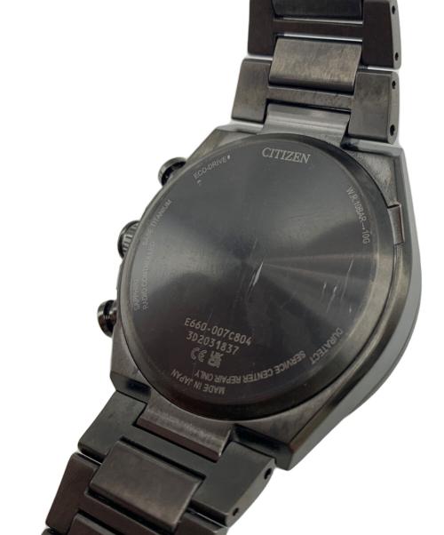 CITIZEN（シチズン）CITIZEN (シチズン) アテッサ ACT Line ブラックチタンシリーズ CB5967-66L ネイビーの古着・服飾アイテム