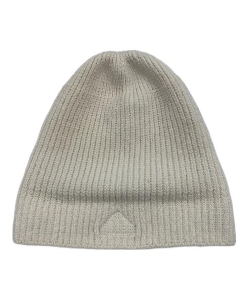 PRADA（プラダ）PRADA (プラダ) ウール&カシミヤ ビーニー ホワイト サイズ:Ｍの古着・服飾アイテム