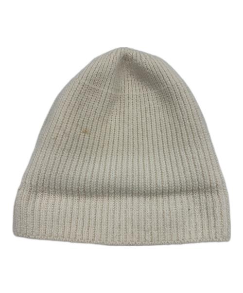 PRADA（プラダ）PRADA (プラダ) ウール&カシミヤ ビーニー ホワイト サイズ:Ｍの古着・服飾アイテム