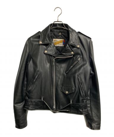 SCHOTTショットライダースジャケット　サイズ38 ブラック 中古・古着通販】Schott (ショット) ライダースジャケット ブラック