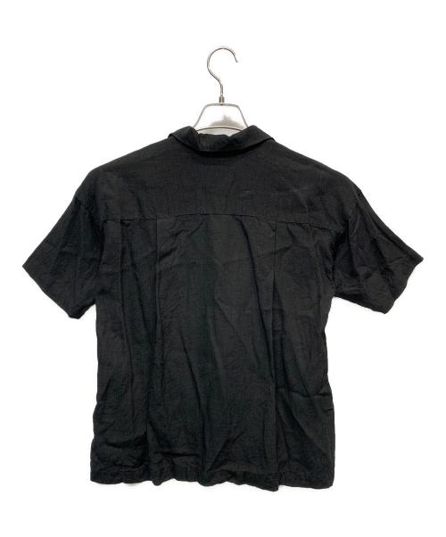 KAGURE（カグレ）KAGURE (カグレ) リネンオープンカラーシャツ ブラック サイズ:Freeの古着・服飾アイテム