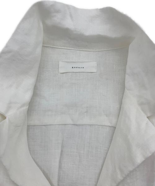 KAGURE（カグレ）KAGURE (カグレ) リネンオープンカラーシャツ ホワイト サイズ:Freeの古着・服飾アイテム