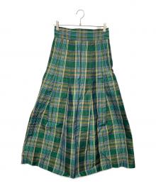 SCYE（サイ）の古着「チェックスカート」｜グリーン