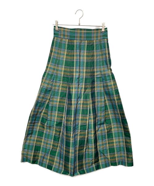 SCYE（サイ）SCYE (サイ) チェックスカート グリーン サイズ:38の古着・服飾アイテム