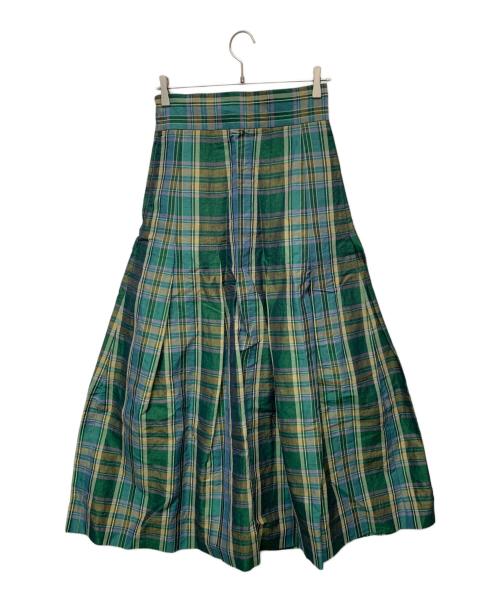 SCYE（サイ）SCYE (サイ) チェックスカート グリーン サイズ:38の古着・服飾アイテム