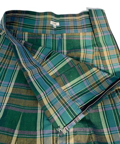 SCYE（サイ）SCYE (サイ) チェックスカート グリーン サイズ:38の古着・服飾アイテム