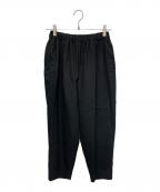 KAGUREカグレ）の古着「サマーウールテーパードイージーパンツ」｜ブラック